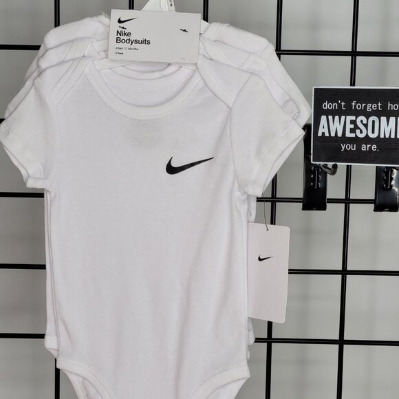 Adorable White Nike 3-Piece Onesie Set | Sizes 12 Months - Picture 1 of 12
